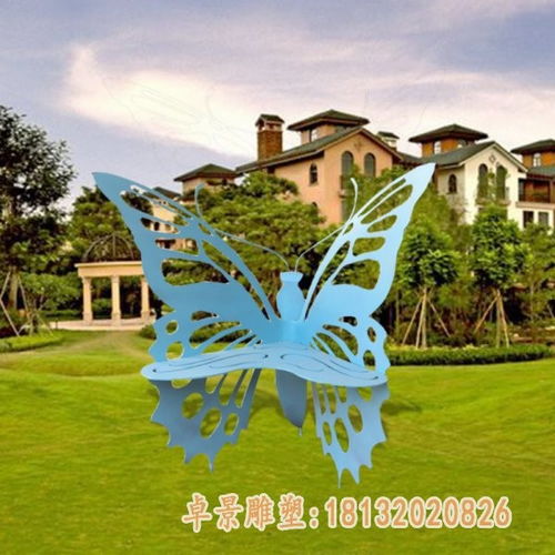 仿真动物蝴蝶玻璃钢雕塑户外庭院花园林小品别墅 德州树脂雕塑蝴蝶加工厂