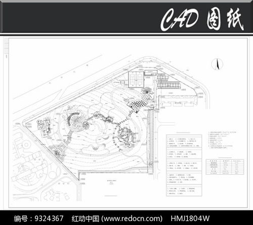 彩田公园园林环境设计平面图
