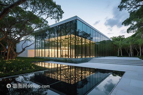 玻璃与绿意的交响——现代艺术博物馆园林设计的探索与呈现
